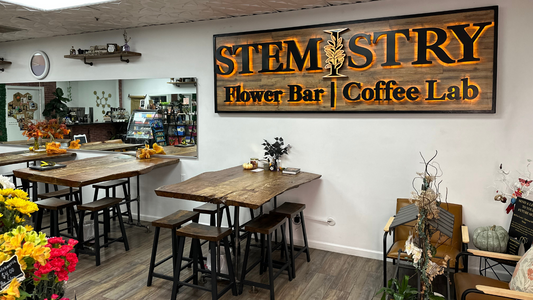 Stemistry Flower Bar and Coffee Lab ~ Combining the Elegance of Flowers with the Deliciousness of Coffee